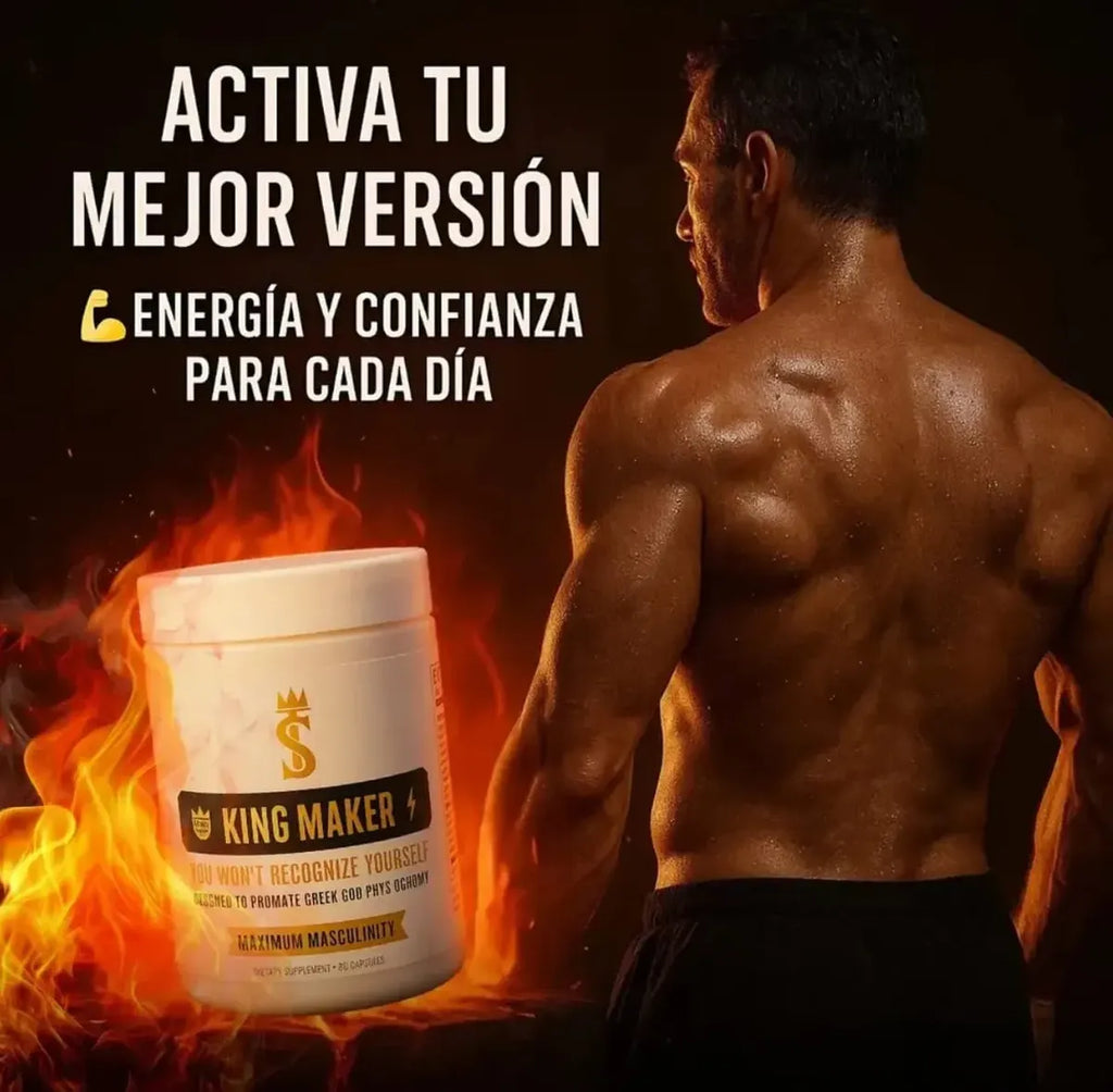 🔥King Maker 13 En 1 – Suplemento Masculino para Energía, Testosterona y Rendimiento 💪