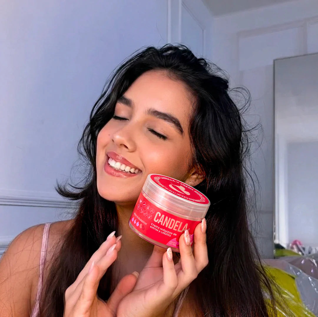 Candela 🌸 Crema Reductora de Estrías y Celulitis | Piel Más Firme y Suave ✨🔥 OFERTA