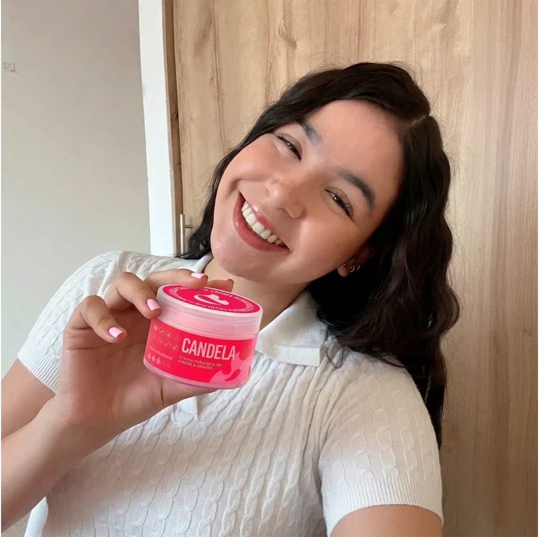 Candela 🌸 Crema Reductora de Estrías y Celulitis | Piel Más Firme y Suave ✨🔥 OFERTA